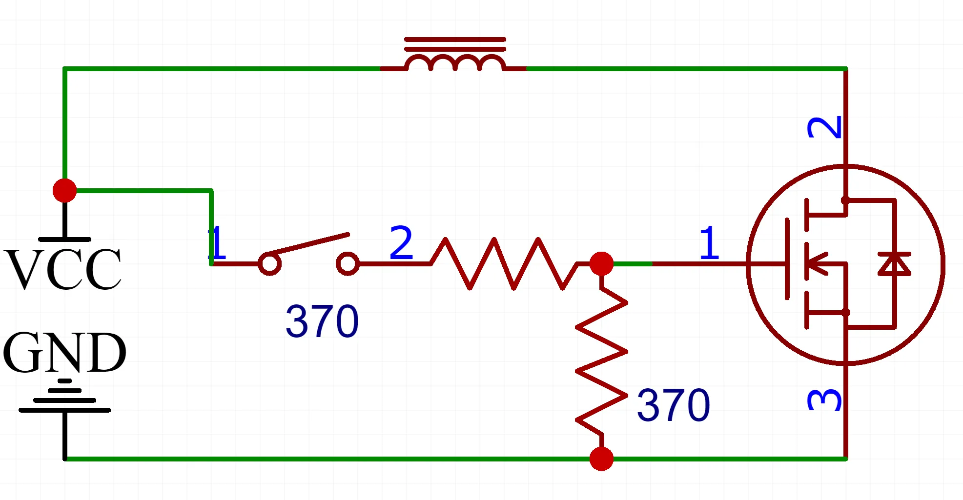 The schematic for the bell-ringing circuit