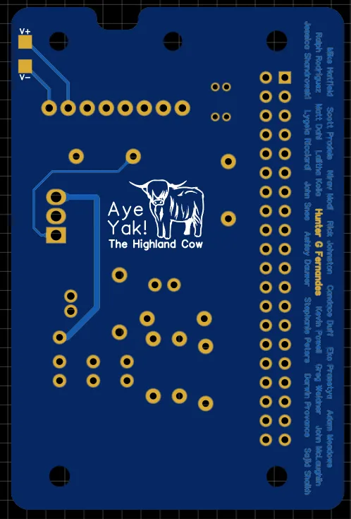 PCB Bottom Layer Rendered