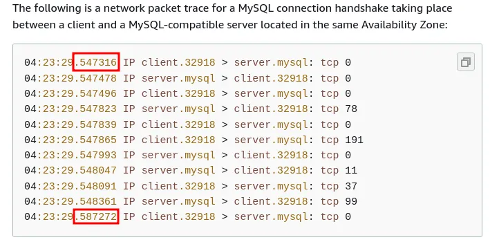 AWS Mysql Slow connection time