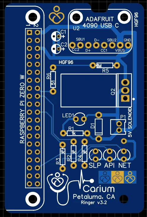 PCB Top Layer Rendered