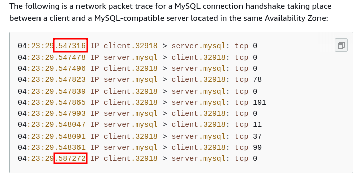 AWS Mysql Slow connection time
